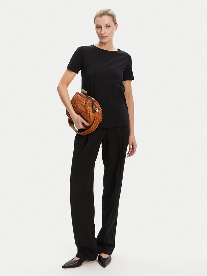 Weekend Max Mara Weekend Max Mara Camiseta Multib 2525976011 Negro Regular Fit