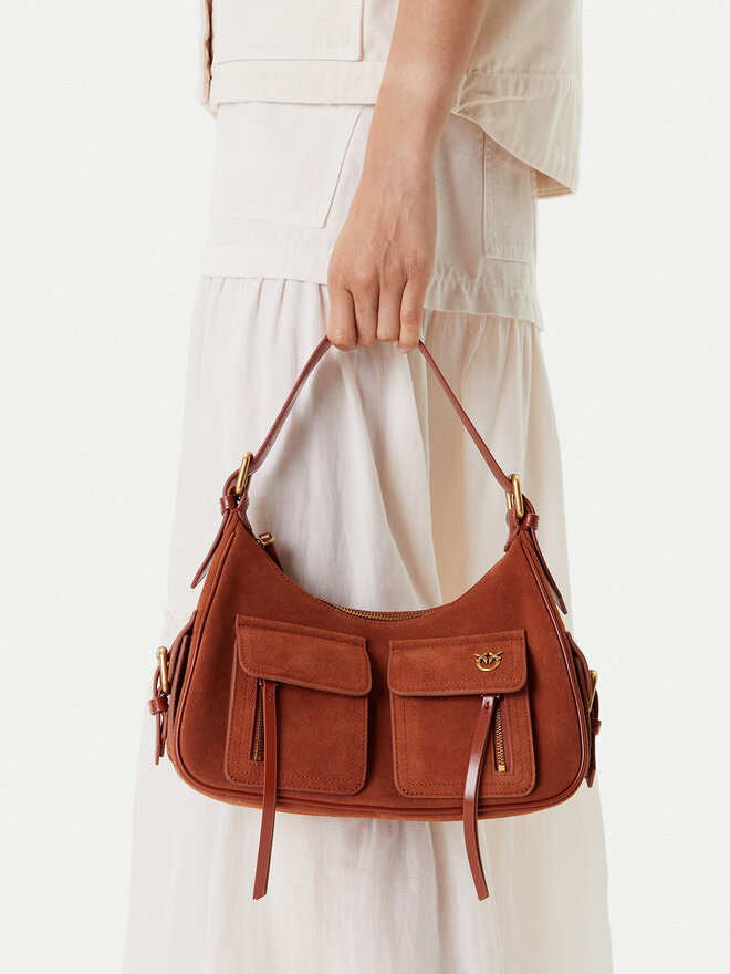 PINKO Torbica PINKO Cargo Bag Classic PE PLTT 102794 A29N Rjava