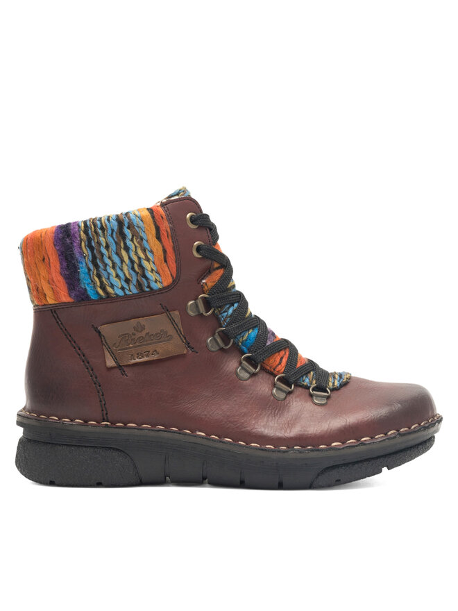 Rieker Īsie zābaki Rieker 73343-35 Bordo