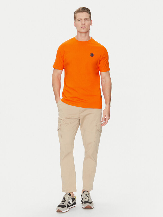 Napapijri Napapijri Póló S-Badge NP0A4I3N Narancssárga Regular Fit