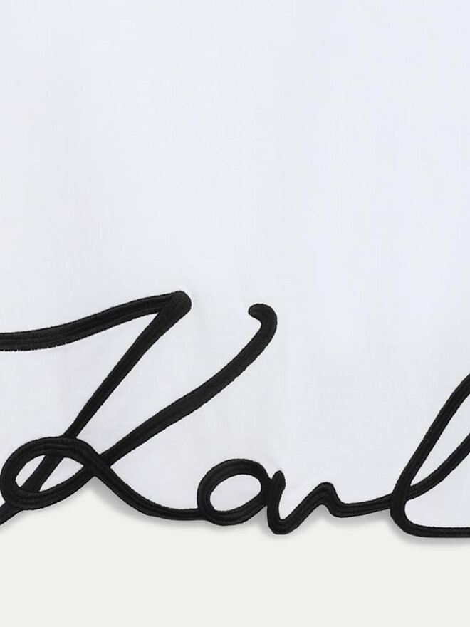 Karl Lagerfeld Kids Karl Lagerfeld Kids Póló Z30212 S Fehér Regular Fit