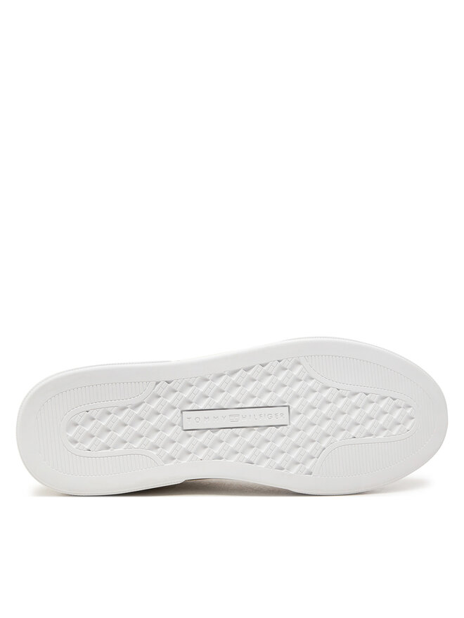 Tommy Hilfiger Sneakers Tommy Hilfiger Chic Panel Court Sneaker FW0FW07998 Écru