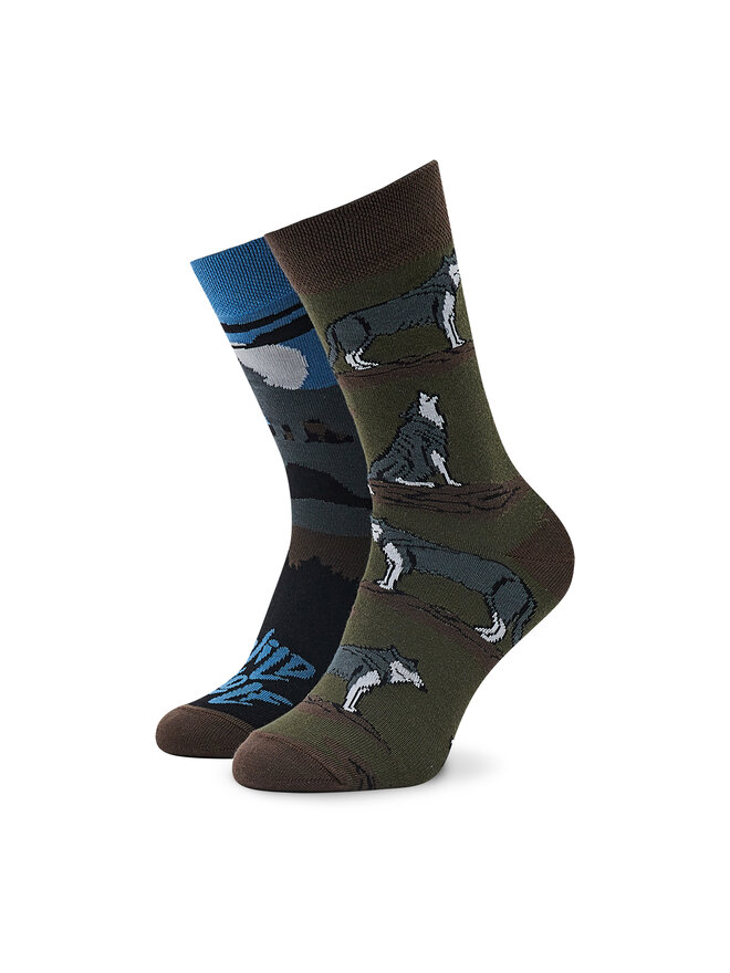 Funny Socks Κάλτσες Ψηλές Unisex Funny Socks Wild Wolf SM2/11 Έγχρωμο