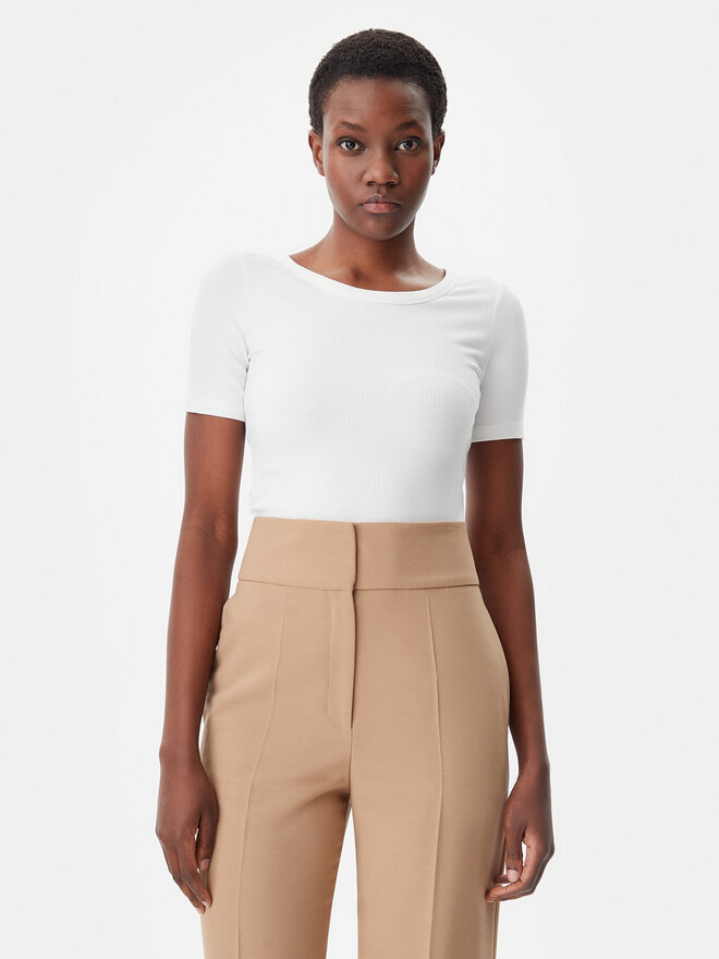 Tommy Hilfiger Tommy Hilfiger Футболка WW0WW37866 Écru Slim Fit