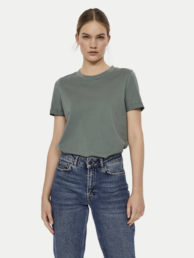 Vero Moda Vero Moda Футболка Paula 10243889 Зелений Regular Fit