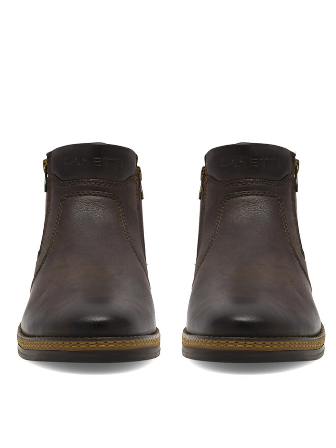 Lanetti Schnürschuhe Lanetti MBS-CARDIFF-10 Braun
