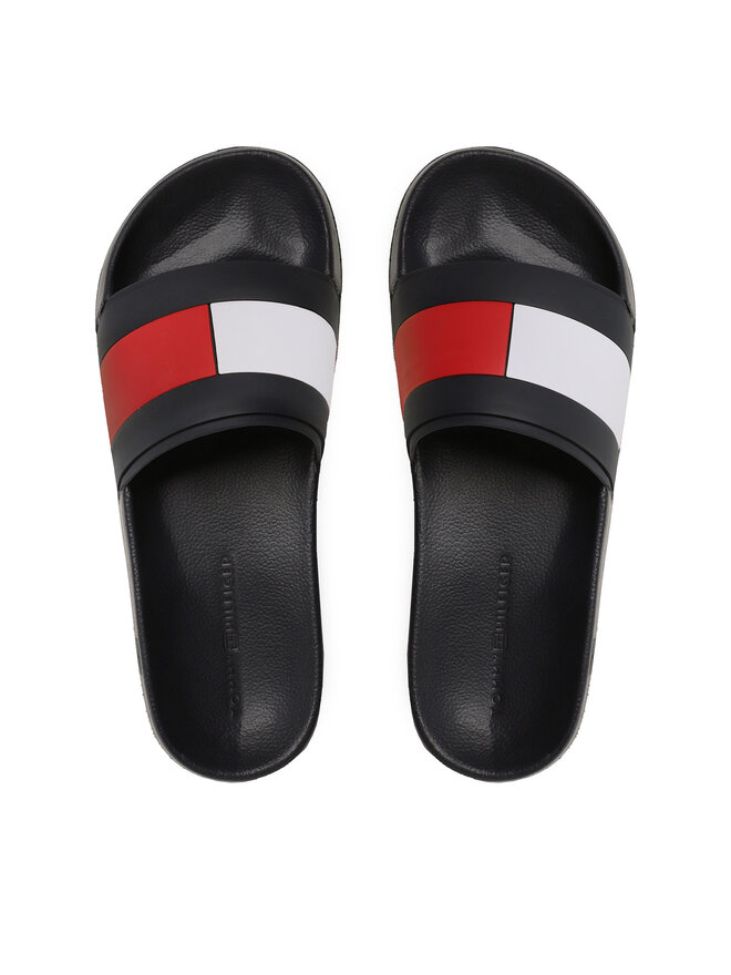 Tommy Hilfiger Šľapky Tommy Hilfiger Rubber Th Flag Pool Slide FM0FM04236 Tmavomodrá