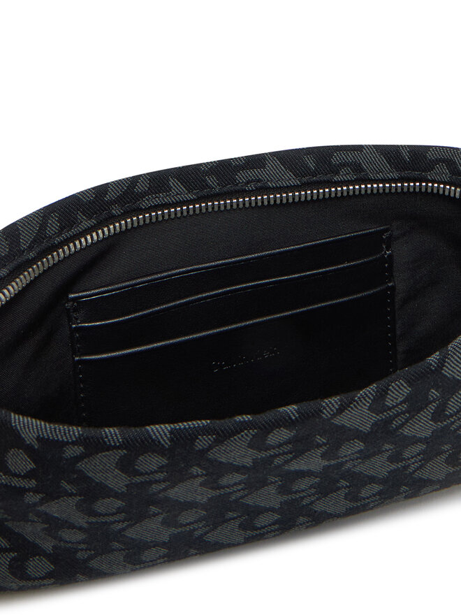 Calvin Klein Jeans Handtasche Calvin Klein Jeans Logo Jacquard Sophie Top Zip LV04K3183G Schwarz