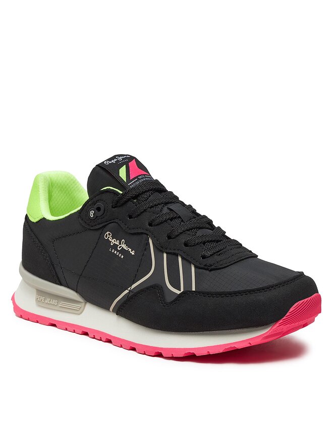 Pepe Jeans Сникърси Pepe Jeans Brit Neon W PLS40011 Черен