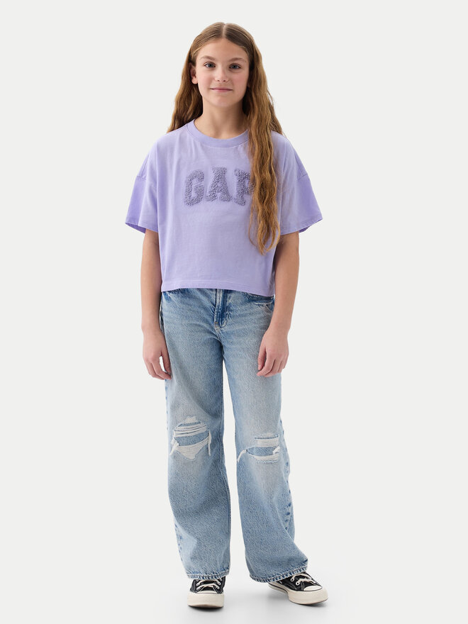 Gap Gap Marškinėliai 883128-01 Violetinė Relaxed Fit