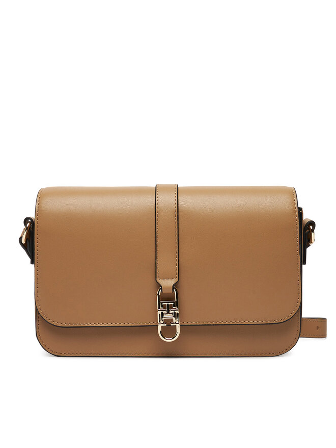 Tommy Hilfiger Дамска чанта Tommy Hilfiger Th Libre Flap Crossover AW0AW17723 Кафяв
