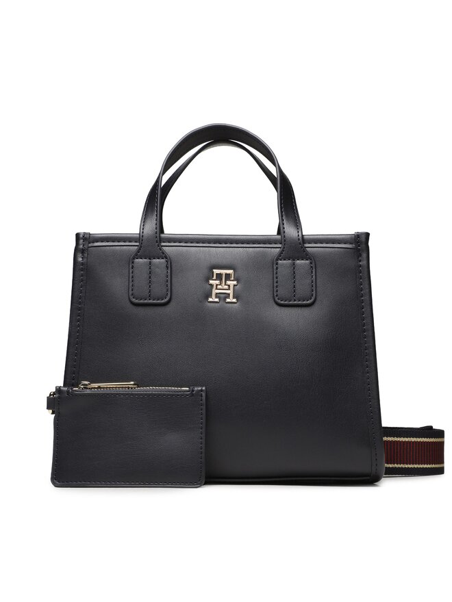 Handtasche Tommy Hilfiger Th City Summer Mini Tote AW0AW14875 Dunkelblau eschuhe