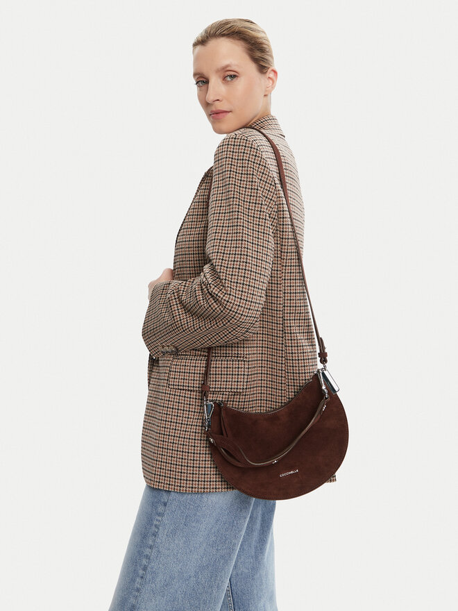 Coccinelle Τσάντα Coccinelle QKG Coccinellesunup Suede E1 QKG 13 03 Καφέ