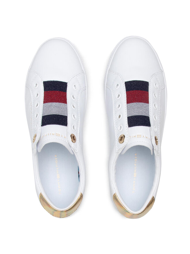 Tommy Hilfiger Снікерcи Tommy Hilfiger Th Elastic Slip On Sneaker FW0FW05546 Білий