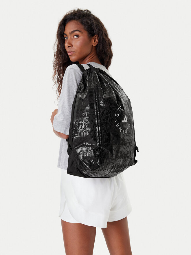 adidas by Stella McCartney Торба adidas by Stella McCartney adidas By Stella McCartney Gymsack Croc AOP Shine JY4205 Черен