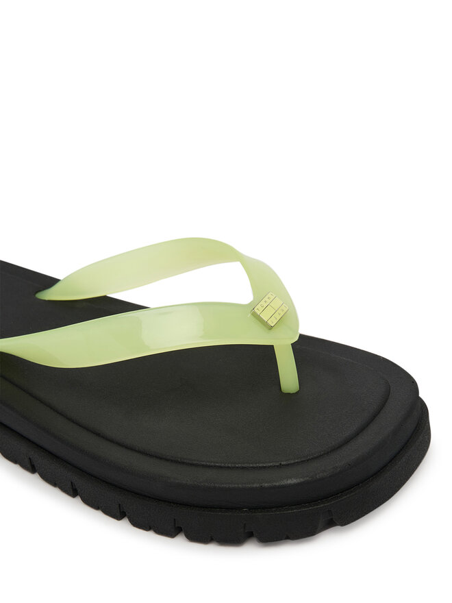 Tommy Jeans Zehentrenner Tommy Jeans Tjw Cleated Jelly Summer Sandal EN0EN02954 Grün