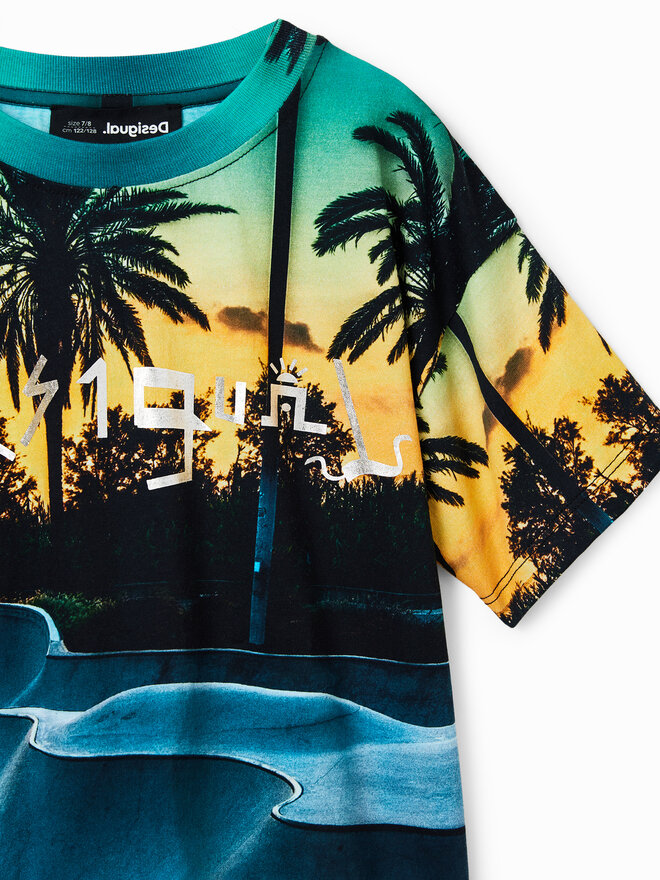 Desigual Desigual T-shirt 23SBTK15 Tamnoplava Regular Fit