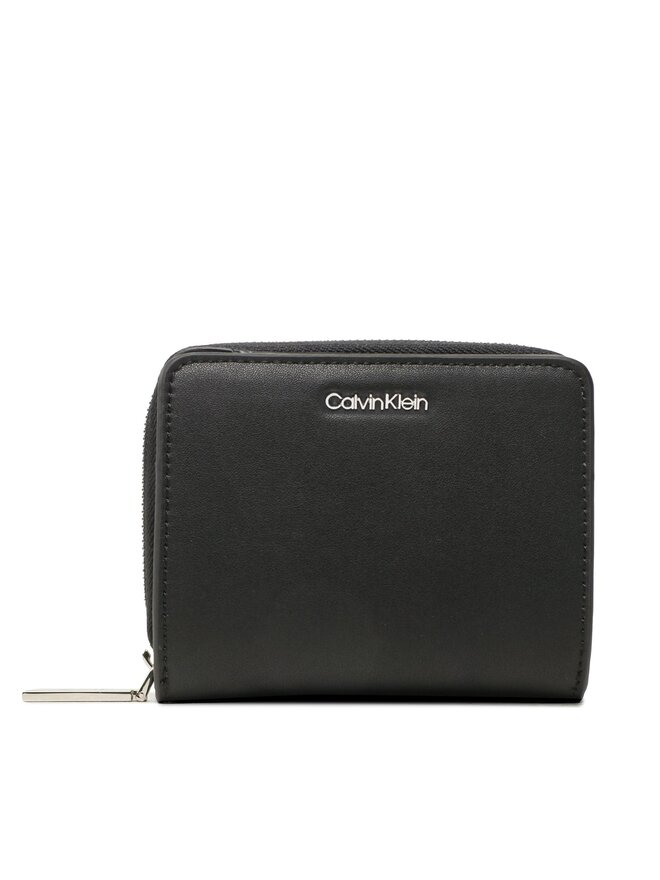 Calvin Klein Mały Portfel Damski Calvin Klein Ck Must Z/A Walle W/Flap Md K60K610300 Czarny