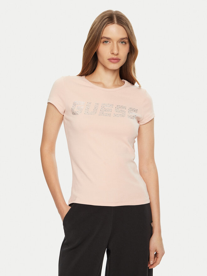 Guess Guess T-Shirt V4BI16 KCIV1 Rosa Regular Fit