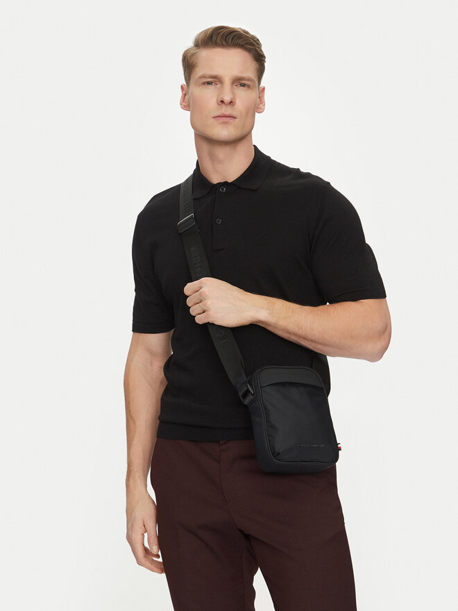 Tommy Hilfiger Τσαντάκι Tommy Hilfiger Th Repreve Mini Reporter AM0AM13185 Μαύρο