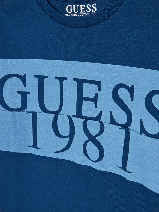 Guess Guess Marškinėliai L3GI07 K8HM0 Tamsiai mėlyna Regular Fit