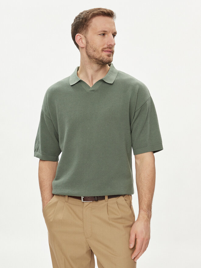 Jack&Jones Jack&Jones Poloshirt Linen 12252748 Grün Regular Fit