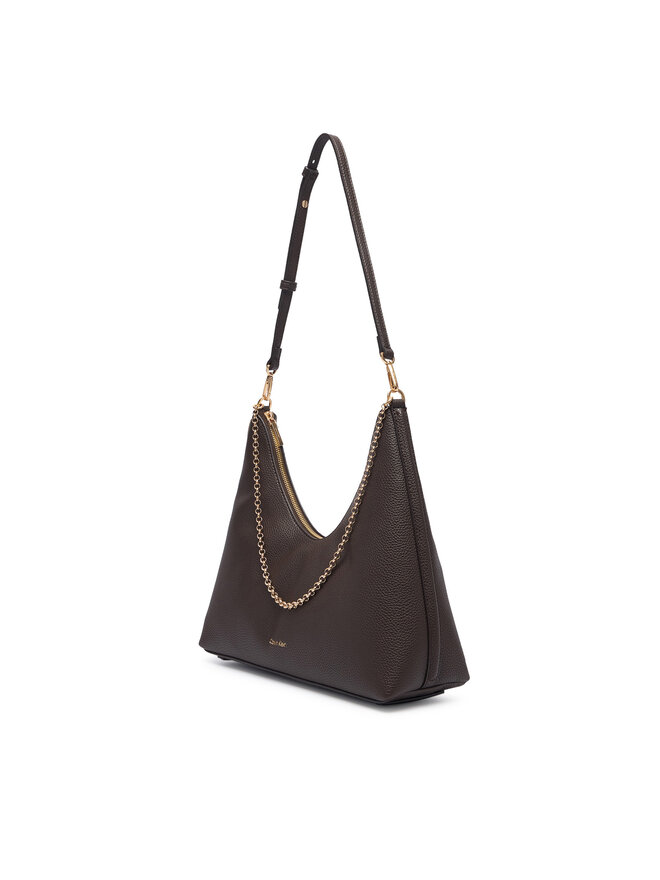 Calvin Klein Handtasche Calvin Klein Emblem Hw Pebble Shoulder Bag LV04F3495G Beige