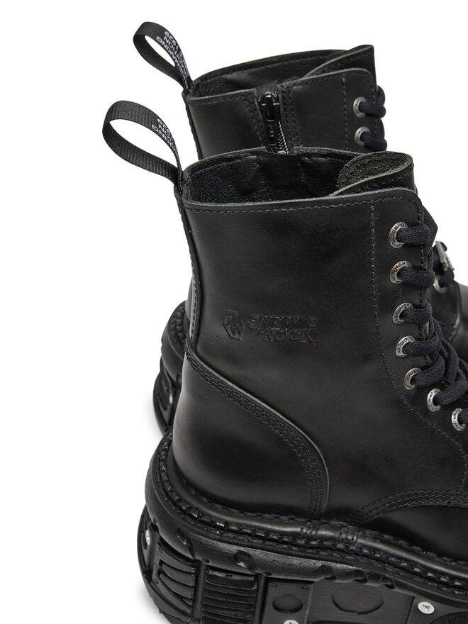 NEW ROCK Schnürstiefel NEW ROCK M-TANK083-C1 Schwarz