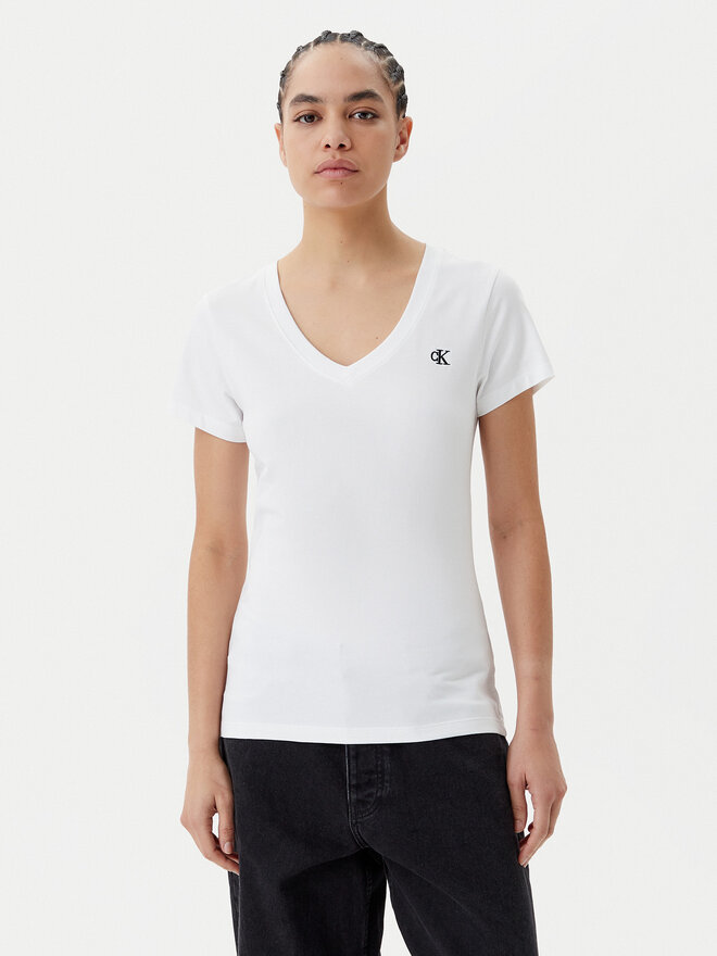 Calvin Klein Jeans Calvin Klein Jeans Marškinėliai J20J213716 Balta Regular Fit