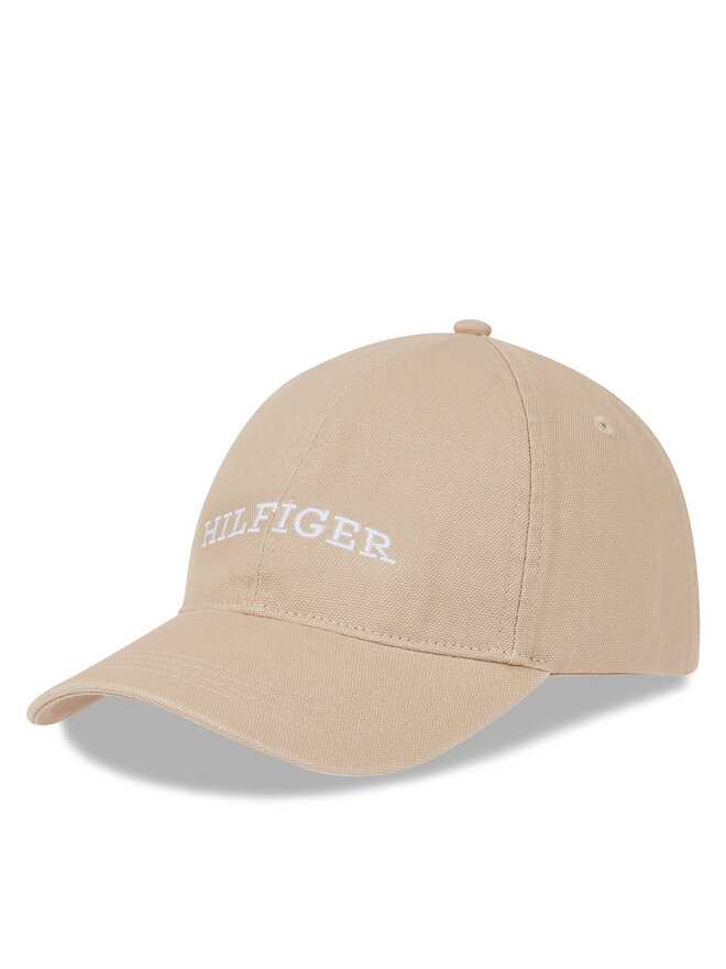 Tommy Hilfiger Шапка с козирка Tommy Hilfiger Th Monotype Soft 6 Panel Cap AM0AM12154 Бежов