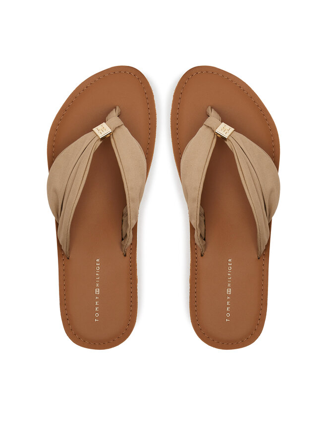 Tommy Hilfiger Flip-flops Tommy Hilfiger Th Elevated Beach Sandal FW0FW06985 Barna