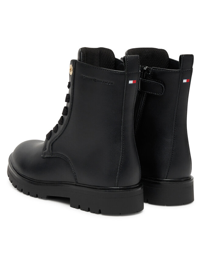 Tommy Hilfiger Schnürstiefeletten Tommy Hilfiger Lace-Up Bootie T3A5-34012-1355 S Schwarz