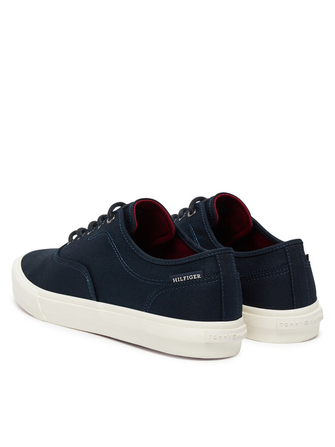 Tommy Hilfiger Sneakers aus Stoff Tommy Hilfiger Hi Vulc Low Oxford Twill FM0FM05400 Dunkelblau