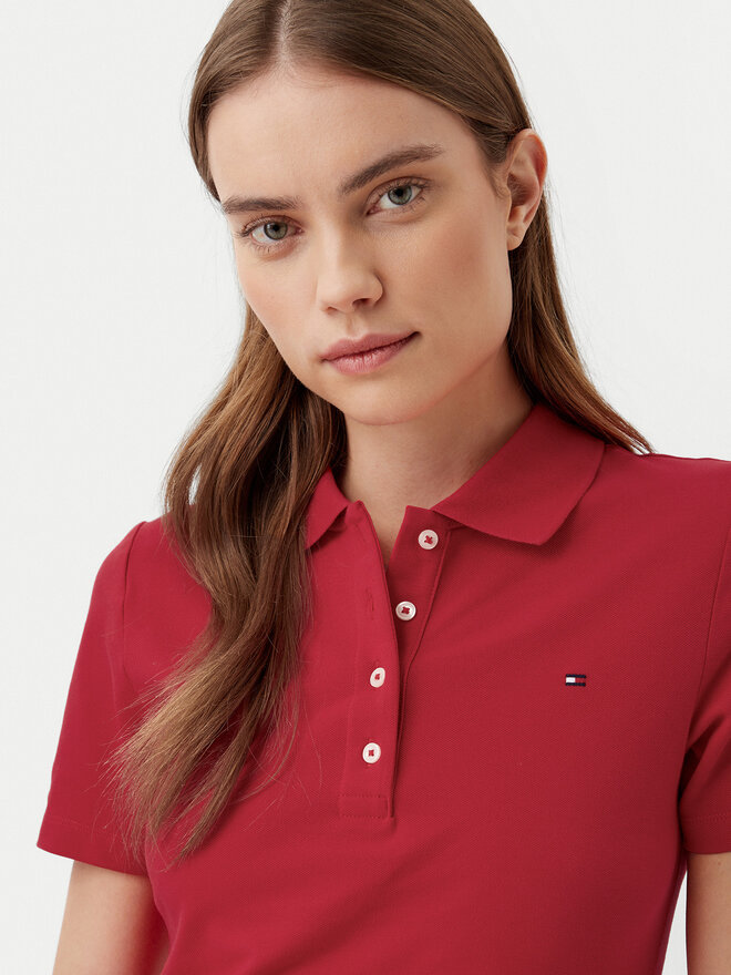 Tommy Hilfiger Tommy Hilfiger Poloshirt 1985 WW0WW43225 Rot Slim Fit
