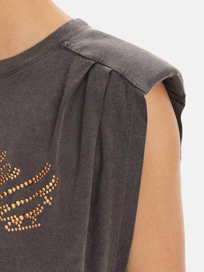 Just Cavalli Just Cavalli Camiseta 78PAHE10 Gris Loose Fit