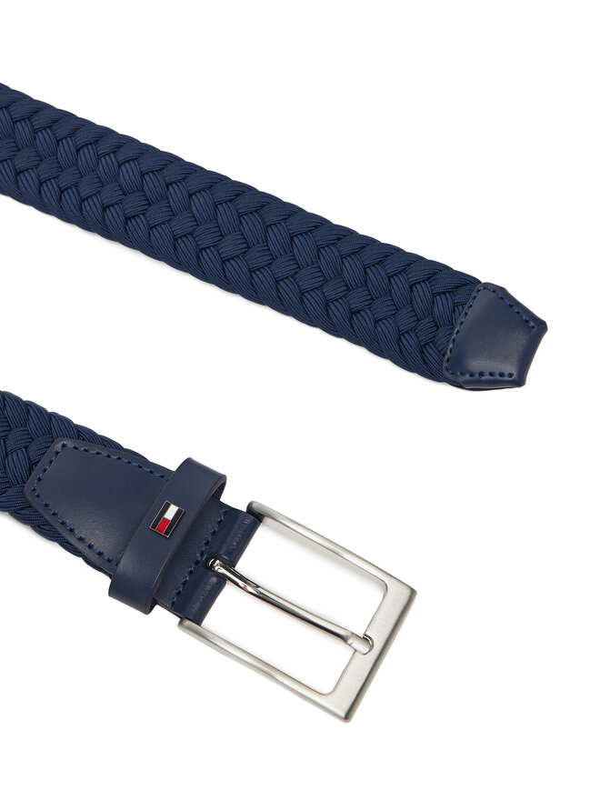 Tommy Hilfiger Pánský pásek Tommy Hilfiger Layton Elastic AM0AM13570 Modrá