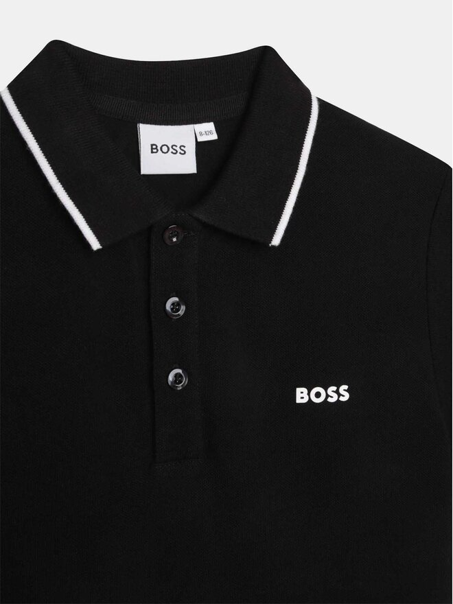 BOSS Boss Поло J25P26 D Чорний Regular Fit