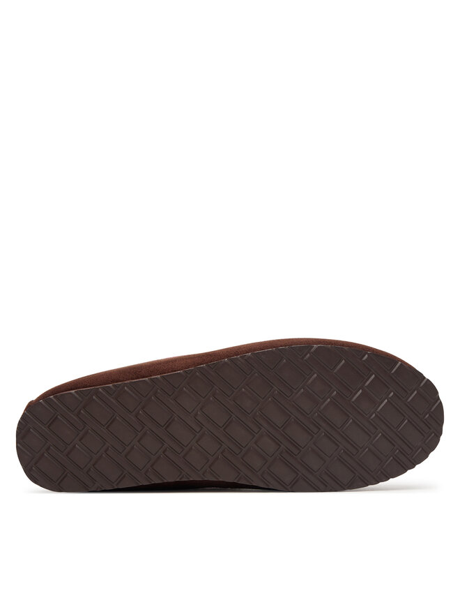 Tommy Hilfiger Hausschuhe Tommy Hilfiger Hilfiger Check Driver House Shoe FM0FM06013 Dunkelbraun