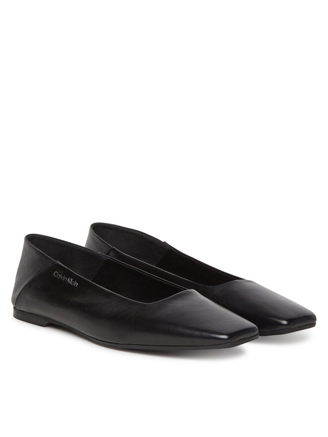 Calvin Klein Baleríny Calvin Klein Flat Ballerina - Lth HW0HW02463 Čierna