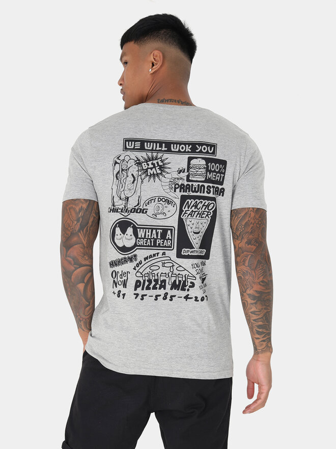 Brave Soul Brave Soul Póló MTS-149FRANCHISE Szürke Straight Fit