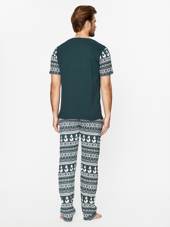 Brave Soul Brave Soul Pidžama MLWS-149WINTERY Zelena Regular Fit
