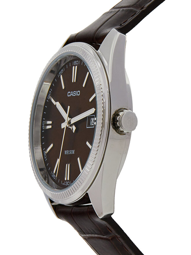 Casio Zegarek Casio Timeless Collection MTP-1302PL-5AVEF Brązowy