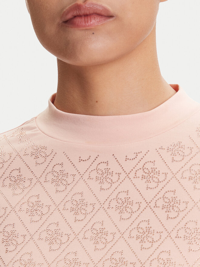 Guess Guess Póló W4BI26 J1314 Rózsaszín Regular Fit