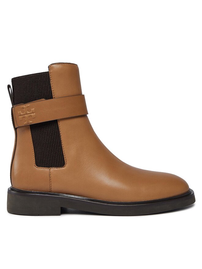 Tory Burch Kotníková obuv s elastickým prvkem Tory Burch Double T Chelsea Boot 152831 Béžová