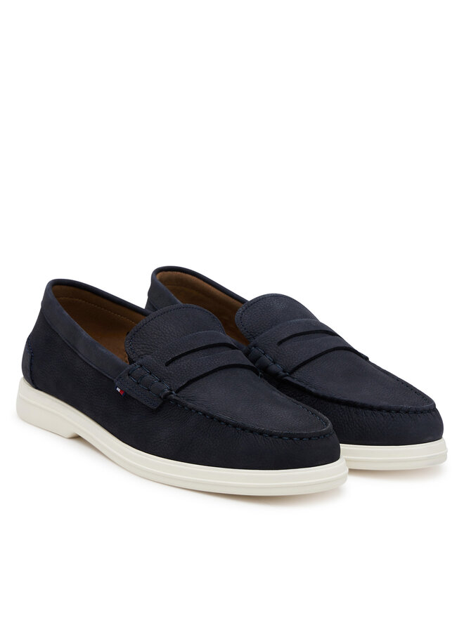 Tommy Hilfiger Μοκασίνια Tommy Hilfiger Nubuck P Loafer FM0FM05350 Σκούρο μπλε