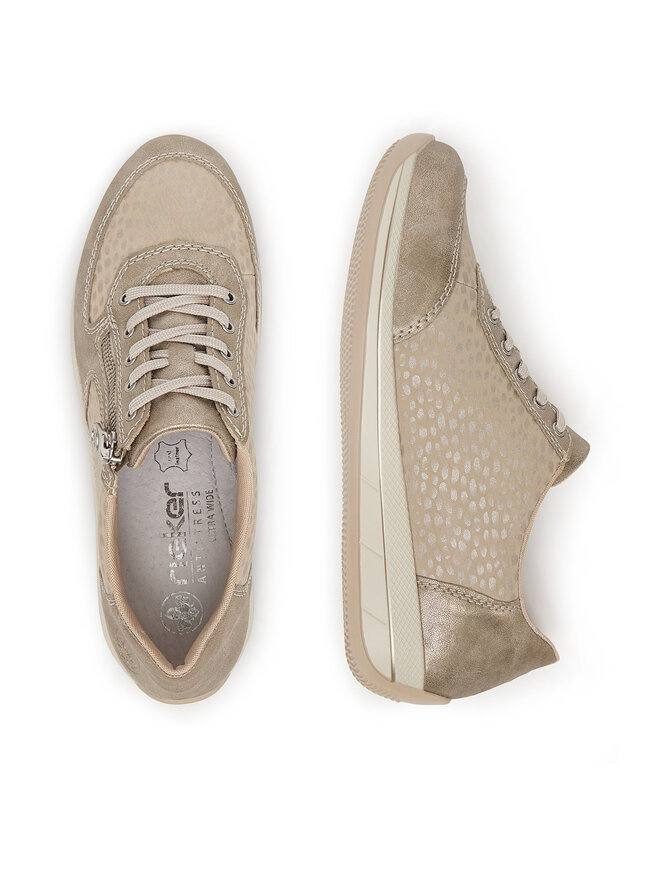 Rieker Sneakersy Rieker N1112-60 Złoty
