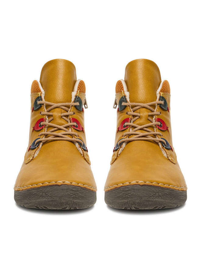 Rieker Trzewiki Rieker 52544-68 Żółty