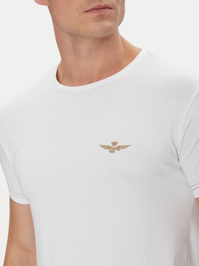 Aeronautica Militare Aeronautica Militare Camiseta AM1UTI003 Blanco Regular Fit