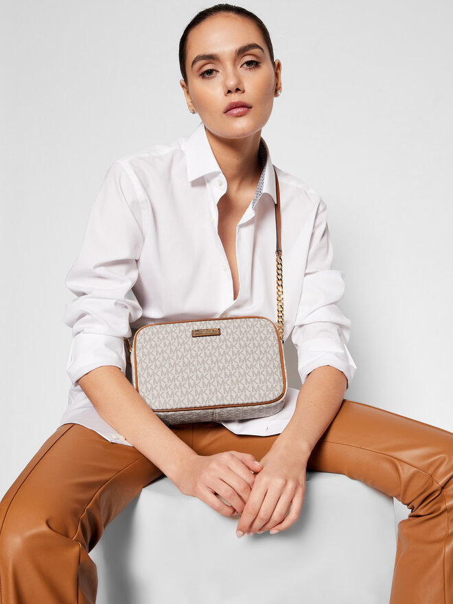 Sac a main MICHAEL Michael Kors Jet Set Item 32S7GJSC7B Beige chaussures