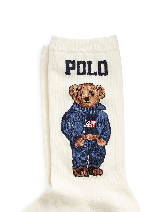 Polo Ralph Lauren Ilgos Moteriškos Kojinės Polo Ralph Lauren 455792964001 Balta